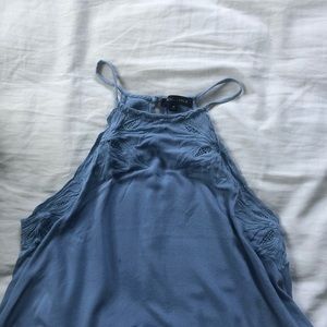 Blue floral halter top